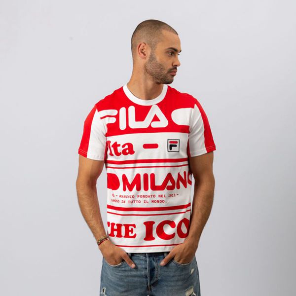 Camisetas Manga Corta Fila Hombre Rojas - Oversized Knit - Red - España 536498MSP